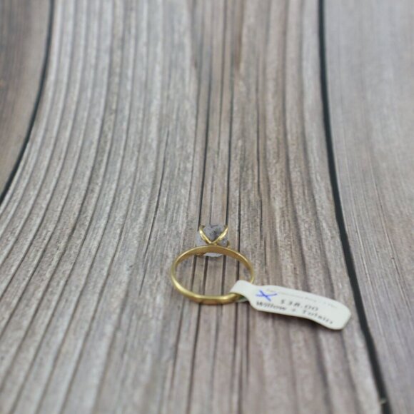 Quartz Gemstone Ring 7 Gold Quartz Stacking Gypsy Bohemian Gift Boho Dainty NWT - Picture 8 of 12